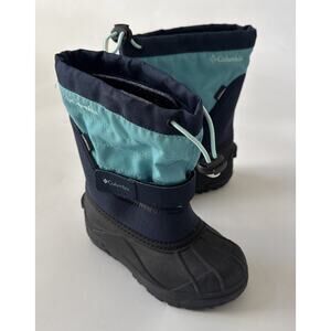 Columbia Snow Boots Youth Boys Kids 12 Powderbug Plus II Waterproof Winter Shoes